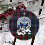 Nairn Scottish Clan Badge Plaid Ornament Gift. Christmas Tree Ornament Nairn Clan Tartan Ornament Great Christmas Ornaments Gift - Scotstee Shop