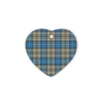 Napier Ancient Tartan Heart Ornaments, Christmas Tree Ornament, Plaid Christmas Ornaments, Ceramic Heart Christmas Tree Decoration, Christmas Ornament, Plaid Ornament, Tartan Ornament, Buffalo Plaid Ornament