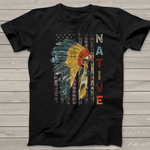 Scotstee Shop - Native American Pride USA Flag 4th Of July Shirt Native American Shirts