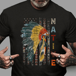 Scotstee Shop - Native American Pride USA Flag 4th Of July Shirt Native American Shirts