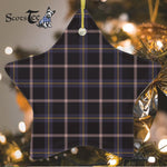 Navy Dress Blue Tartan Tartan Ornament Star Ornament, Christmas Star Decorations, ceramic ornament, Plaid Star Ceramic Ornament, Christmas Ornament Decorations Gift