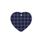 Navy Royal Tartan Tartan Heart Ornaments, Christmas Tree Ornament, Plaid Christmas Ornaments, Ceramic Heart Christmas Tree Decoration, Christmas Ornament, Plaid Ornament, Tartan Ornament, Buffalo Plaid Ornament