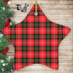 Nesbitt Tartan Ornament Star Ornament, Christmas Star Decorations, ceramic ornament, Plaid Star Ceramic Ornament, Christmas Ornament Decorations Gift
