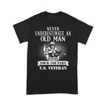 Scotstee Shop - Never Underestimate An Old Man Funny US Veteran Gift For Men 4th Of July Shirt