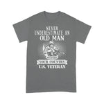 Scotstee Shop - Never Underestimate An Old Man Funny US Veteran Gift For Men 4th Of July Shirt