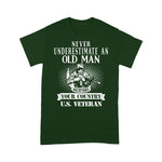 Scotstee Shop - Never Underestimate An Old Man Funny US Veteran Gift For Men 4th Of July Shirt