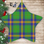 New Mexico Tartan Ornament Star Ornament, Christmas Star Decorations, ceramic ornament, Plaid Star Ceramic Ornament, Christmas Ornament Decorations Gift