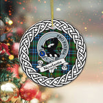 Newlands Tartan Ornament,  ceramic ornament, personalized christmas ornaments, christmas tree ornaments, christmas door decorations, Plaid Ornament, Tartan Ceramic Ornament