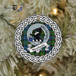 Newlands Tartan Ornament,  ceramic ornament, personalized christmas ornaments, christmas tree ornaments, christmas door decorations, Plaid Ornament, Tartan Ceramic Ornament