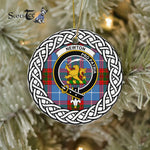 Newton Tartan Ornament,  ceramic ornament, personalized christmas ornaments, christmas tree ornaments, christmas door decorations, Plaid Ornament, Tartan Ceramic Ornament