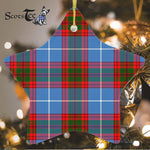 Newton Tartan Ornament Star Ornament, Christmas Star Decorations, ceramic ornament, Plaid Star Ceramic Ornament, Christmas Ornament Decorations Gift