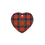 Nicolson Ancient Tartan Heart Ornaments, Christmas Tree Ornament, Plaid Christmas Ornaments, Ceramic Heart Christmas Tree Decoration, Christmas Ornament, Plaid Ornament, Tartan Ornament, Buffalo Plaid Ornament