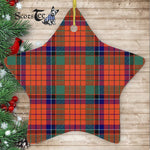 Nicolson Ancient Tartan Ornament Star Ornament, Christmas Star Decorations, ceramic ornament, Plaid Star Ceramic Ornament, Christmas Ornament Decorations Gift