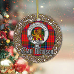Nicolson Celtic Circle Plaid Ornament Gift. Christmas Tree Ornament Tartan Ornament Great Christmas Ornaments Gift - Scotstee Shop
