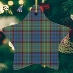 Nicolson Hunting Ancient Tartan Ornament Star Ornament, Christmas Star Decorations, ceramic ornament, Plaid Star Ceramic Ornament, Christmas Ornament Decorations Gift