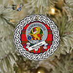 Nicolson Tartan Ornament,  ceramic ornament, personalized christmas ornaments, christmas tree ornaments, christmas door decorations, Plaid Ornament, Tartan Ceramic Ornament