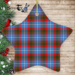 Nicolson Tartan Ornament Star Ornament, Christmas Star Decorations, ceramic ornament, Plaid Star Ceramic Ornament, Christmas Ornament Decorations Gift
