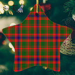 Nithsdale Tartan Ornament Star Ornament, Christmas Star Decorations, ceramic ornament, Plaid Star Ceramic Ornament, Christmas Ornament Decorations Gift