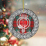 Niven Tartan Ornament,  ceramic ornament, personalized christmas ornaments, christmas tree ornaments, christmas door decorations, Plaid Ornament, Tartan Ceramic Ornament