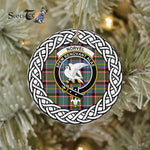 Norvel Tartan Ornament,  ceramic ornament, personalized christmas ornaments, christmas tree ornaments, christmas door decorations, Plaid Ornament, Tartan Ceramic Ornament