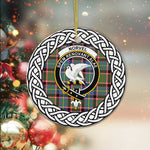 Norvel Tartan Ornament,  ceramic ornament, personalized christmas ornaments, christmas tree ornaments, christmas door decorations, Plaid Ornament, Tartan Ceramic Ornament