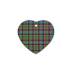 Norvel Tartan Heart Ornaments, Christmas Tree Ornament, Plaid Christmas Ornaments, Ceramic Heart Christmas Tree Decoration, Christmas Ornament, Plaid Ornament, Tartan Ornament, Buffalo Plaid Ornament
