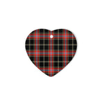 Norwegian Night Tartan Heart Ornaments, Christmas Tree Ornament, Plaid Christmas Ornaments, Ceramic Heart Christmas Tree Decoration, Christmas Ornament, Plaid Ornament, Tartan Ornament, Buffalo Plaid Ornament