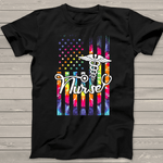 Scotstee Shop - Nurse American Flag US Patriotic Tie Dye Hippie Nursing 4th Of July Shirt