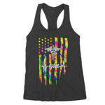Nurse American Tie Dye Flag USA Flag Proud Patriotic Nurse Women's Tank Top nurse t shirts - Scotstee Shop
