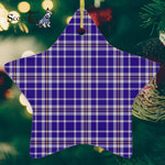 Ochterlony Tartan Ornament Star Ornament, Christmas Star Decorations, ceramic ornament, Plaid Star Ceramic Ornament, Christmas Ornament Decorations Gift