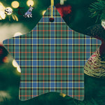 Ogilvie Hunting Ancient Tartan Ornament Star Ornament, Christmas Star Decorations, ceramic ornament, Plaid Star Ceramic Ornament, Christmas Ornament Decorations Gift