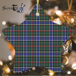 Ogilvie Hunting Modern Tartan Ornament Star Ornament, Christmas Star Decorations, ceramic ornament, Plaid Star Ceramic Ornament, Christmas Ornament Decorations Gift