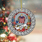 Ogilvie Tartan Ornament,  ceramic ornament, personalized christmas ornaments, christmas tree ornaments, christmas door decorations, Plaid Ornament, Tartan Ceramic Ornament