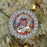 Ogilvie Tartan Ornament,  ceramic ornament, personalized christmas ornaments, christmas tree ornaments, christmas door decorations, Plaid Ornament, Tartan Ceramic Ornament