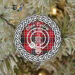 Ogilvy Tartan Ornament,  ceramic ornament, personalized christmas ornaments, christmas tree ornaments, christmas door decorations, Plaid Ornament, Tartan Ceramic Ornament