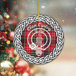 Ogilvy Tartan Ornament,  ceramic ornament, personalized christmas ornaments, christmas tree ornaments, christmas door decorations, Plaid Ornament, Tartan Ceramic Ornament