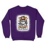 One spooky dental assistant Halloween Messy Bun Bleached Womens Halloween Sweatshirts, Halloween Sweatshirt Plus Size - Scotstee Shop
