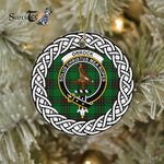 Orrock Tartan Ornament,  ceramic ornament, personalized christmas ornaments, christmas tree ornaments, christmas door decorations, Plaid Ornament, Tartan Ceramic Ornament