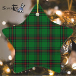 Orrock Tartan Ornament Star Ornament, Christmas Star Decorations, ceramic ornament, Plaid Star Ceramic Ornament, Christmas Ornament Decorations Gift