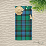 Scotstee Shop - Scotstee Shop Tartan Beach Towels Clan Stewart Old Weathered Tartan Plaid Beach Towel