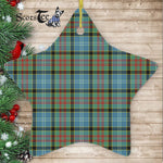 Paisley Tartan Ornament Star Ornament, Christmas Star Decorations, ceramic ornament, Plaid Star Ceramic Ornament, Christmas Ornament Decorations Gift
