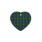 Paterson Ancient Tartan Heart Ornaments, Christmas Tree Ornament, Plaid Christmas Ornaments, Ceramic Heart Christmas Tree Decoration, Christmas Ornament, Plaid Ornament, Tartan Ornament, Buffalo Plaid Ornament
