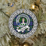 Paterson Tartan Ornament,  ceramic ornament, personalized christmas ornaments, christmas tree ornaments, christmas door decorations, Plaid Ornament, Tartan Ceramic Ornament