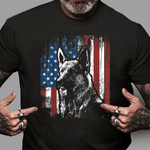 Scotstee Shop - Patriotic German Shepherd American Flag Dog Gift 4th Of July Shirt Patriotic German Shepherd T Shirt
