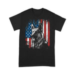 Scotstee Shop - Patriotic German Shepherd American Flag Dog Gift 4th Of July Shirt Patriotic German Shepherd T Shirt