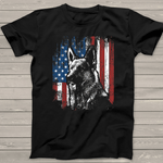 Scotstee Shop - Patriotic German Shepherd American Flag Dog Gift 4th Of July Shirt Patriotic German Shepherd T Shirt