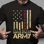 Scotstee Shop - Patriotic U.S Army Veteran Red Line American Flag Vintage 4th Of July Shirt Army Veteran Shirts Army Mom Shirt Army Shirts