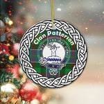 Patterson Clan Tartan Badge Plaid Ornament Gift. Christmas Tree Ornament Tartan Ornament Great Christmas Ornaments Gift - Scotstee Shop