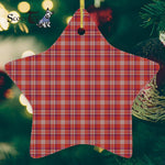 Pennington Tartan Ornament Star Ornament, Christmas Star Decorations, ceramic ornament, Plaid Star Ceramic Ornament, Christmas Ornament Decorations Gift