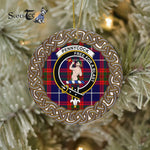 Pennycook Tartan Ornament,  ceramic ornament, personalized christmas ornaments, christmas tree ornaments, christmas door decorations, Plaid Ornament, Tartan Ceramic Ornament